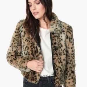 Leopard Bomber - Faux Fur